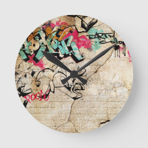 Graffiti Round Clock