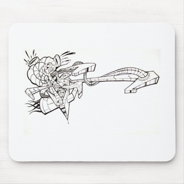 Graffiti Satellite Mouse Pad (Front)