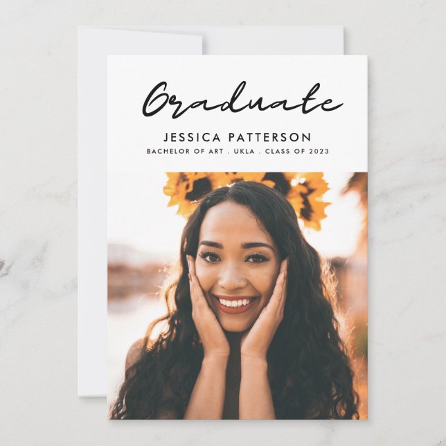 Graffiti Script Graduate Announcement (Front)