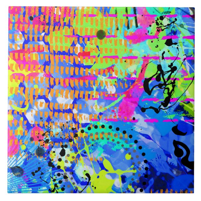 Graffiti Sea 2 Ceramic Tile (Front)