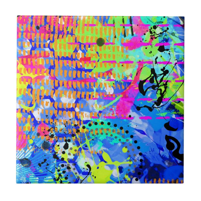 Graffiti Sea 2 Ceramic Tile (Front)