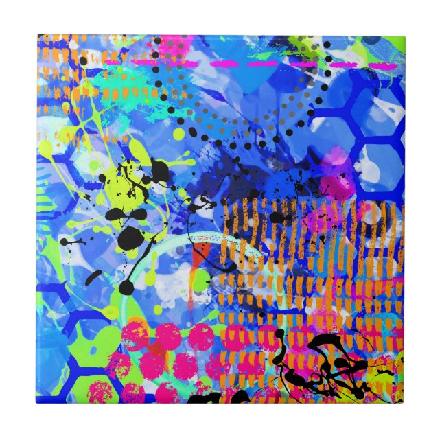 Graffiti Sea 3 Ceramic Tile (Front)