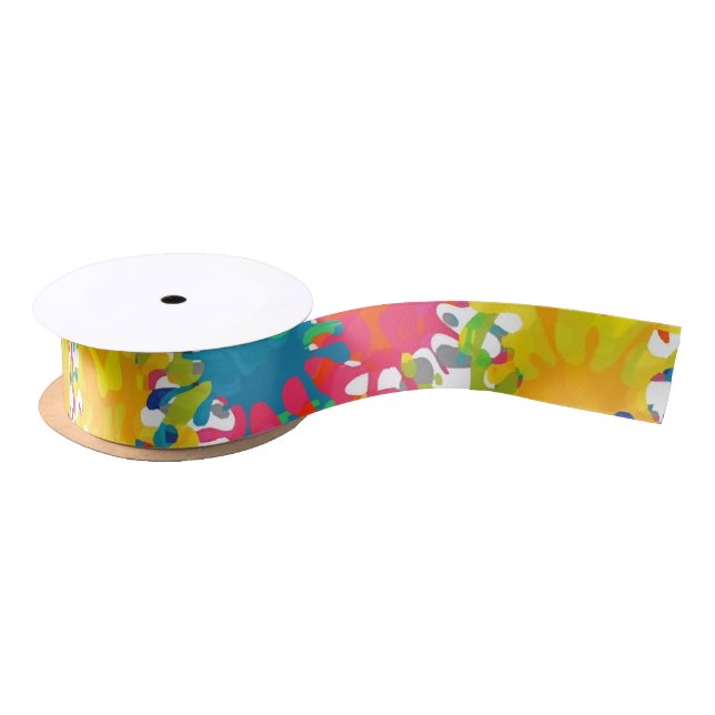 Graffiti Seamless Pattern Satin Ribbon (Spool)