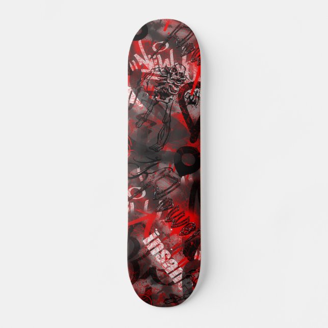 Graffiti Skateboard (Red/Black) (Front)