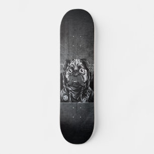 graffiti skateboards pug grunge noir et blanc