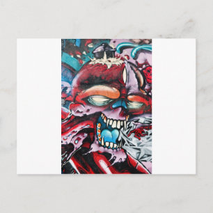 Graffiti Skull Postcard
