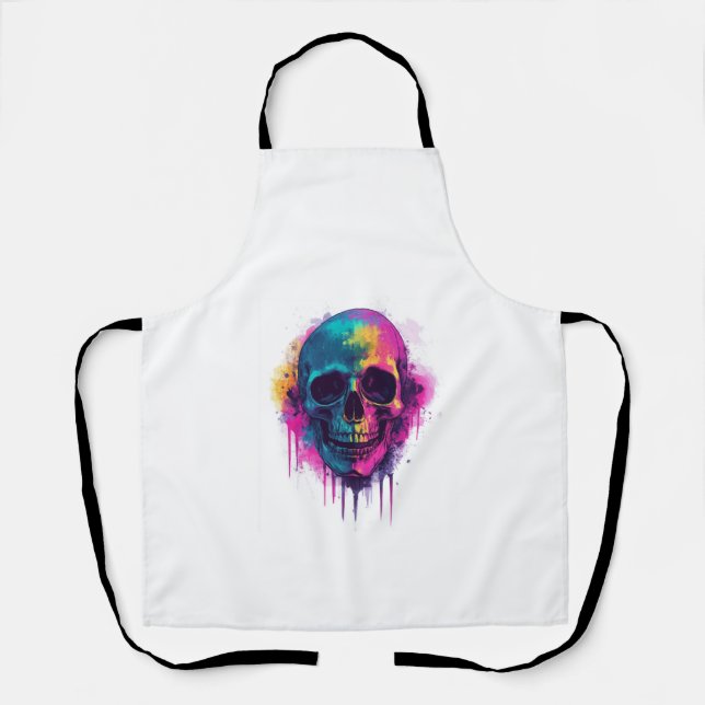 Graffiti Skull Rebel Apron (Front)