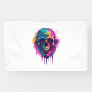 Graffiti Skull Rebel Banner