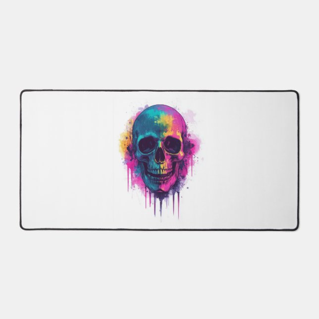 Graffiti Skull Rebel Desk Mat (Front)