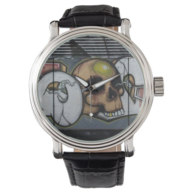 Graffiti Skull Watch (Front)
