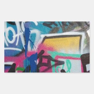 graffiti smudge background rectangular sticker