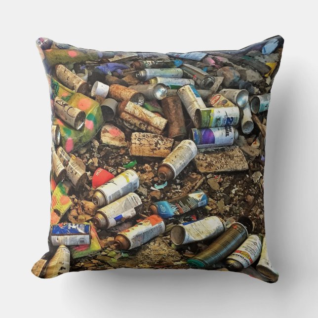 Graffiti Spray Can Pillow (Front)