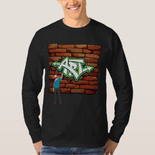 Graffiti spray paint dance can art 80's baby party T-Shirt