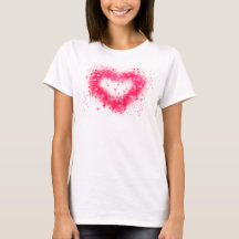 Graffiti spray paint pink sparkling heart design