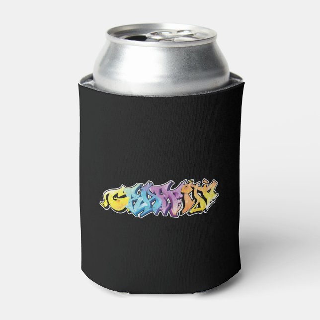 Graffiti Spray Paintings Painters Graffiti Is Art Can Cooler (Can Front)
