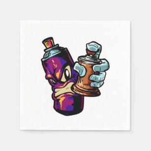 Graffiti Sprayer Street Artist Fat Cap Spray Can Napkin