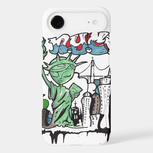 Graffiti statue of liberty Case-Mate iPhone case (Back)