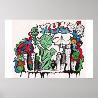 graffiti statue of liberty poster