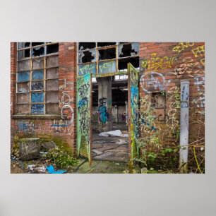 Graffiti Street Art Abandoned Building Poster