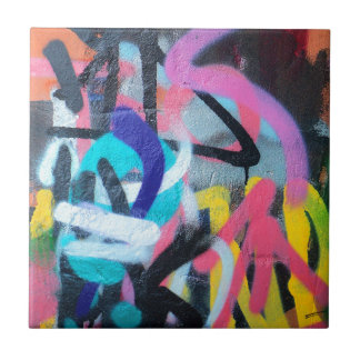 Graffiti Street Art Ceramic Tile Yellow