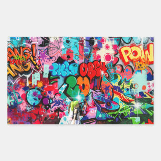 graffiti street art city rectangular sticker