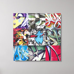 Graffiti (Street Art) Collage Canvas Print