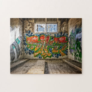 Graffiti Street Art Colourful Jigsaw Puzzle