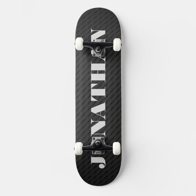 Graffiti street black with Name  Skateboard (Front)