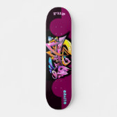 Graffiti street Skateboard with Custom Captions (Front)