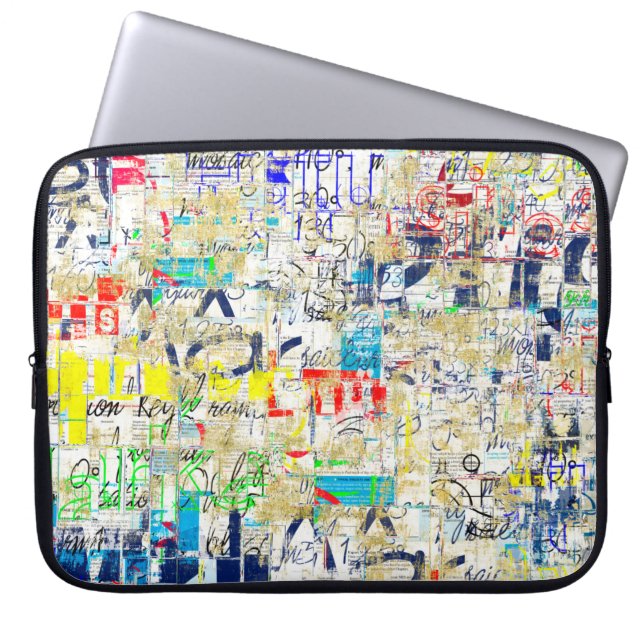 Graffiti street wall. Grunge wallart,street,backgr Laptop Sleeve (Front)
