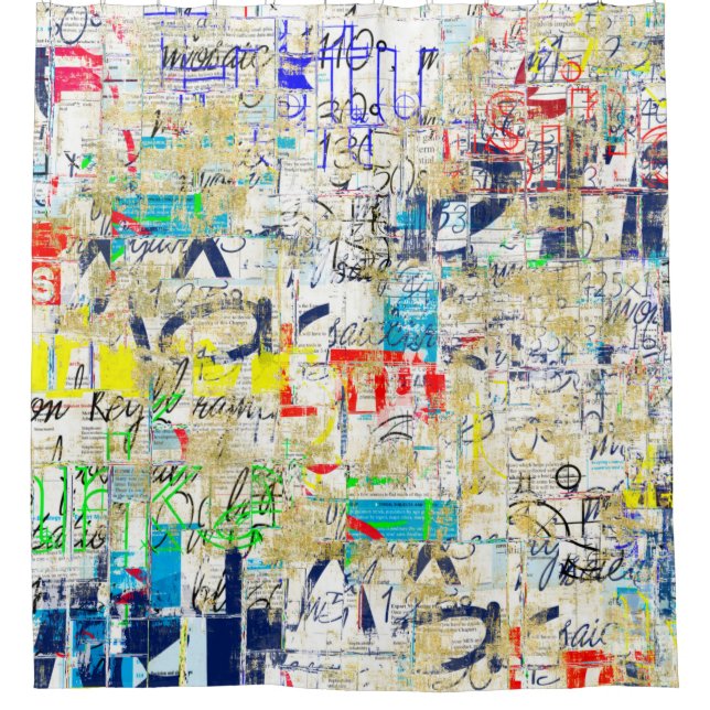 Graffiti street wall. Grunge wallart,street,backgr Shower Curtain (Front)