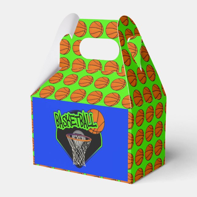 Graffiti Style Basketball and Hoop Favour Box (Front Side)