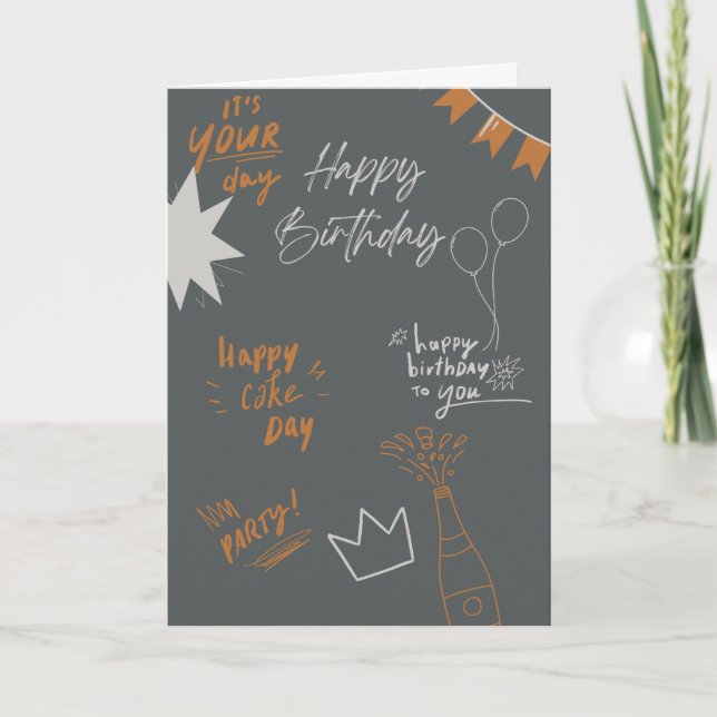 Graffiti style Birthday Card (Front)