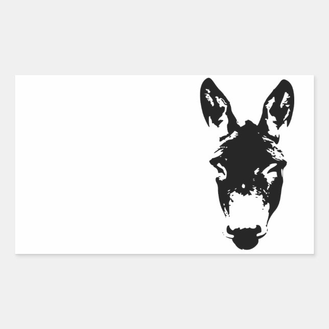 Graffiti Style Donkey or Mule Street Art Drawing Rectangular Sticker (Front)