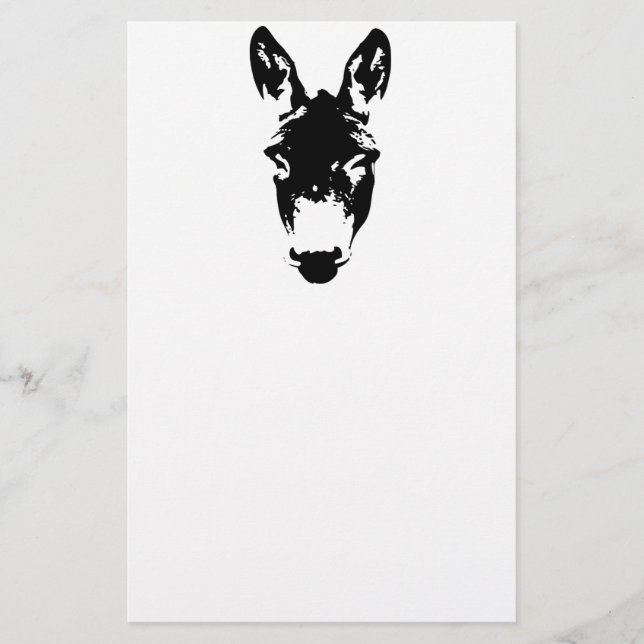 Graffiti Style Donkey or Mule Street Art Drawing Stationery (Front)