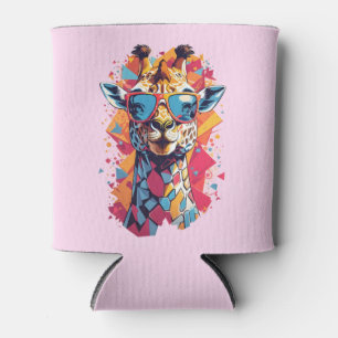 Graffiti Style Giraffe Portrait-58567 Can Cooler