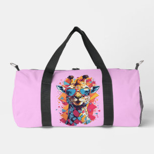Graffiti Style Giraffe Portrait-58567 Duffle Bag
