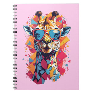 Graffiti Style Giraffe Portrait-58567 Notebook