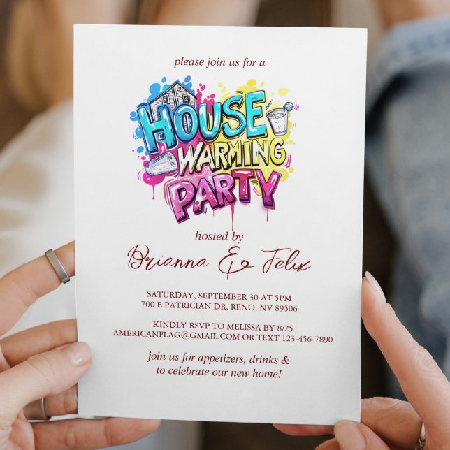 Graffiti Style House Warming Party Invitation (Creator Uploaded)