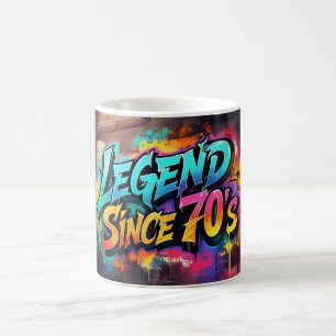 Graffiti-Style "Legend Since 70's Coffee Mug