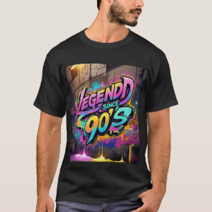 Graffiti-Style "Legend Since 90's" Mens Tshirt