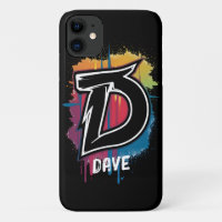 Graffiti Style Letter "D" Monogrammed Customisable