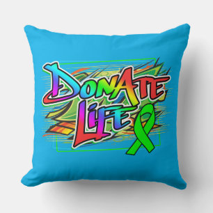 Graffiti Style Organ Donation Awareness Cushion