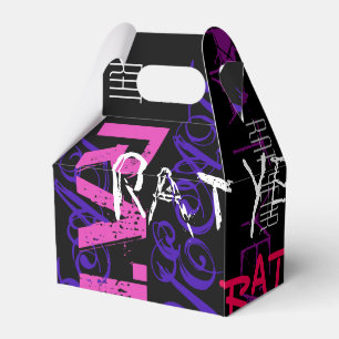 Graffiti style Repeating Rat Year 2020 Gable FB Favour Box