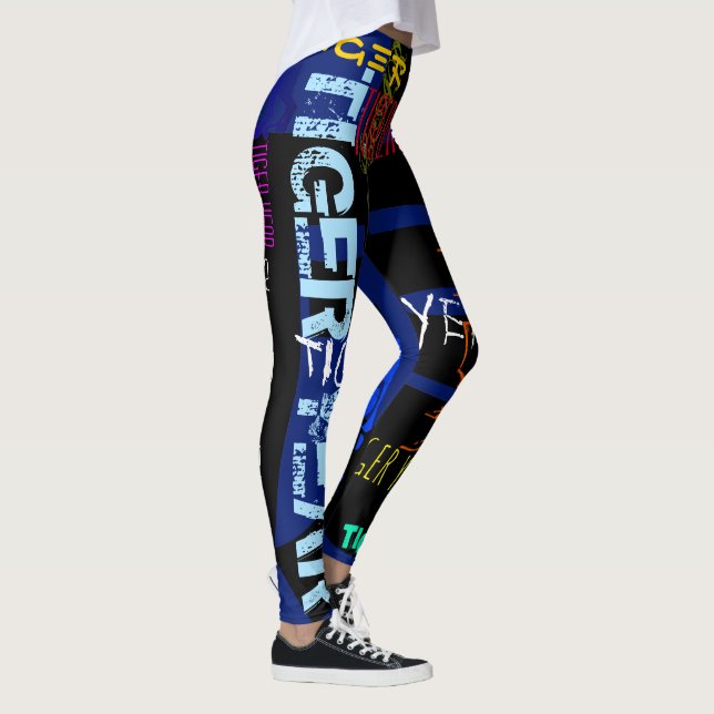 Graffiti style Repeating Tiger Year 2022 WL Leggings (Right)