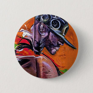 Graffiti Style Skateboarder Guy 6 Cm Round Badge