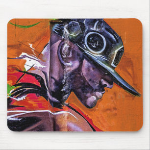 Graffiti Style Skateboarder Guy Mouse Pad