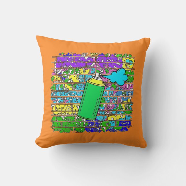 Graffiti throw pillow (Front)