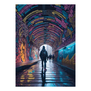 Graffiti Tunnel Of Art Photo Print