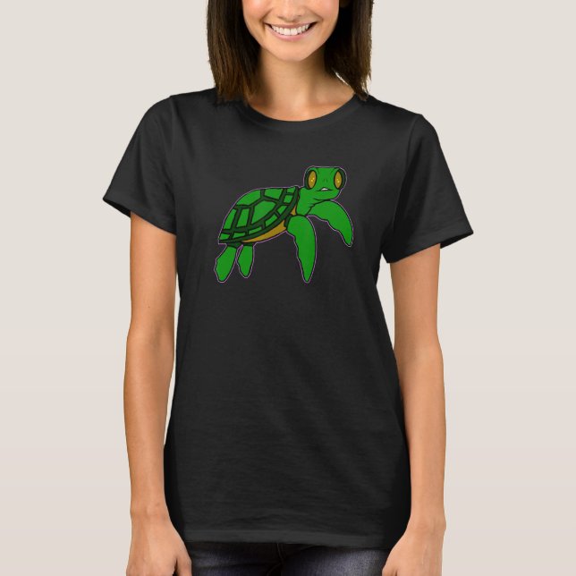   Graffiti Turtle Tortoise Cute Graffiti Turtle Gr T-Shirt (Front)